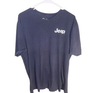 Jeep Mens XL Navy Blue Graphic T-Shirt Jedco Mountain Sunset Since‎ 1941 Tee